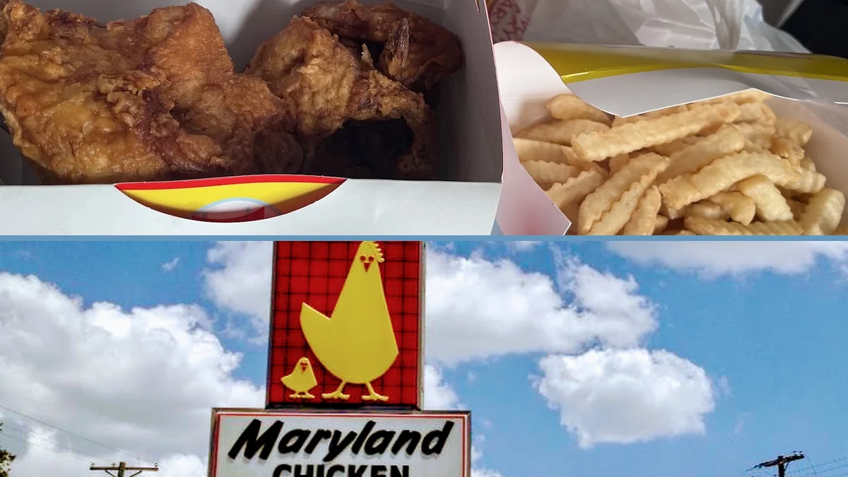 Casual fast-food dining with chicken baskets.