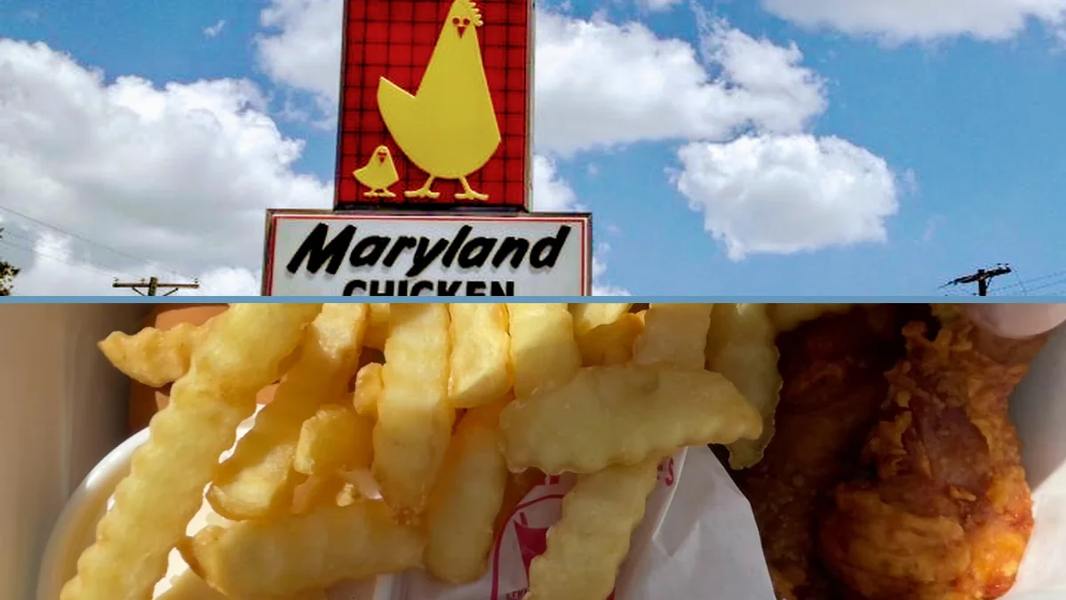 Casual fast-food dining with chicken baskets.