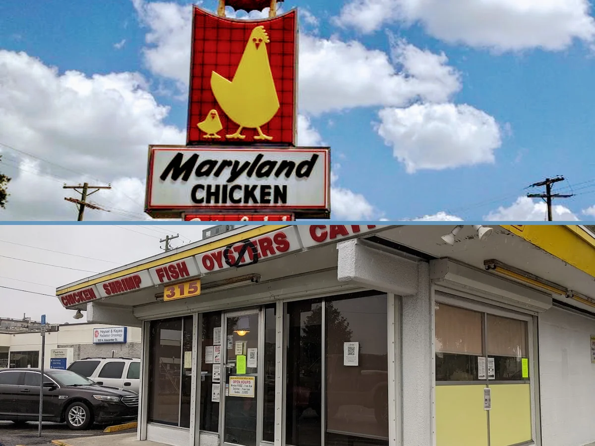 Counter service at a fried chicken restaurant.